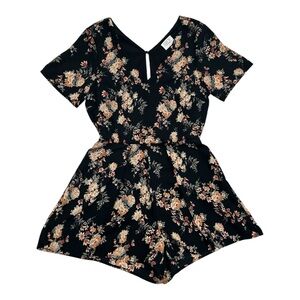 Sienna Sky Black Floral Romper - Womens Size Small